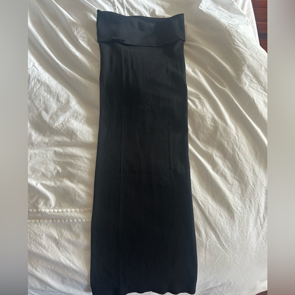 bebe Black Ribbed Mini Dress